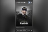 Camden Dempsey's post on the passing of former coach Bill McCartney. (Credits: IG/Camden Dempsey)